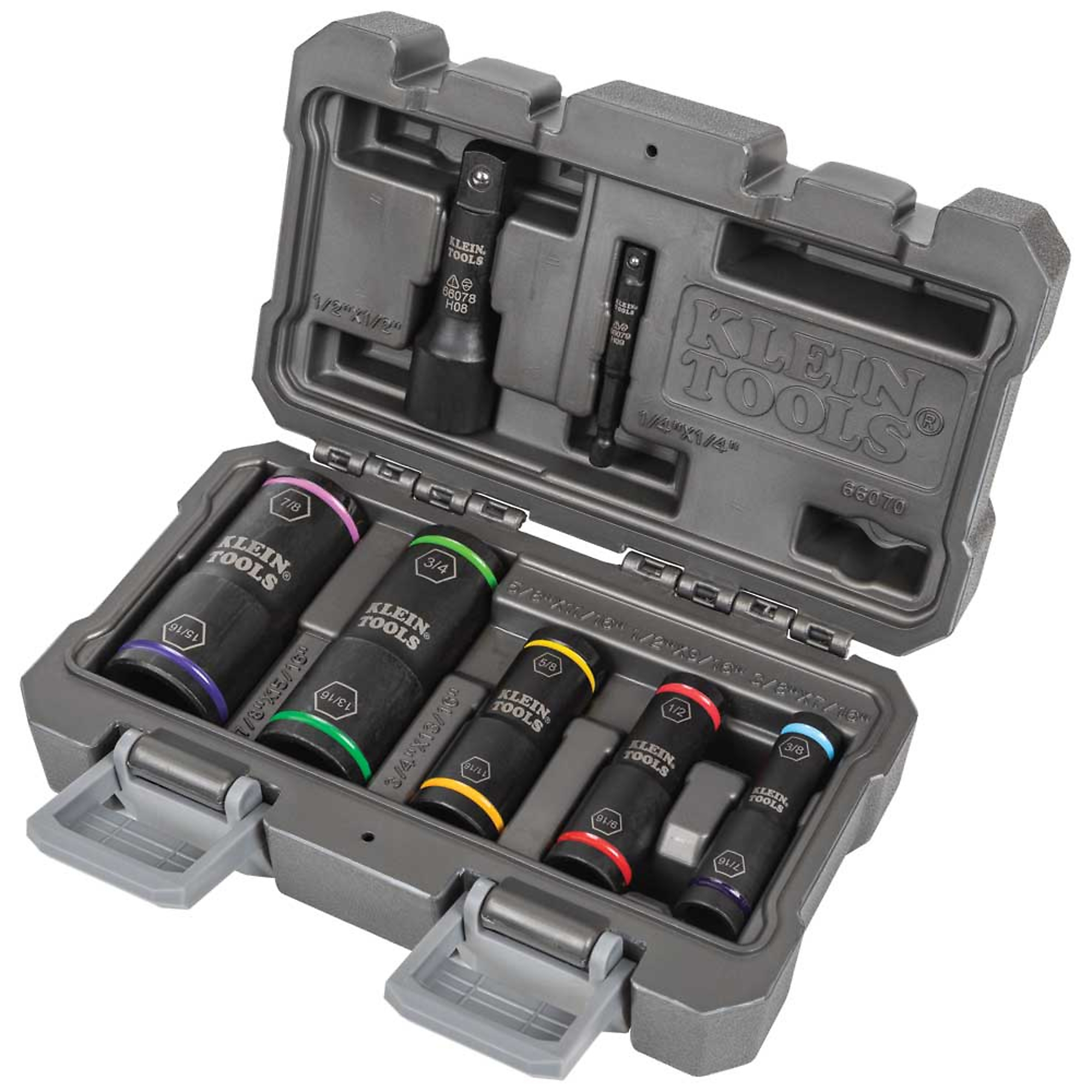 Klein Tools, Flip Impact Socket Set, 7,-Piece Socket Set, Model# 66070